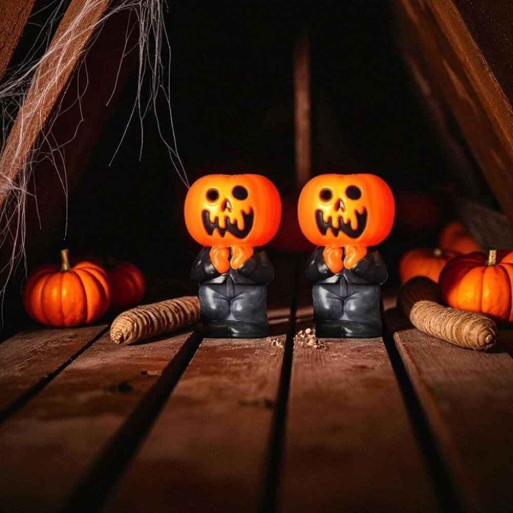 2 Each Hyde and EEK! 12.2" Scared Jack Lit Blow Mold Halloween Dec Pro, NWT